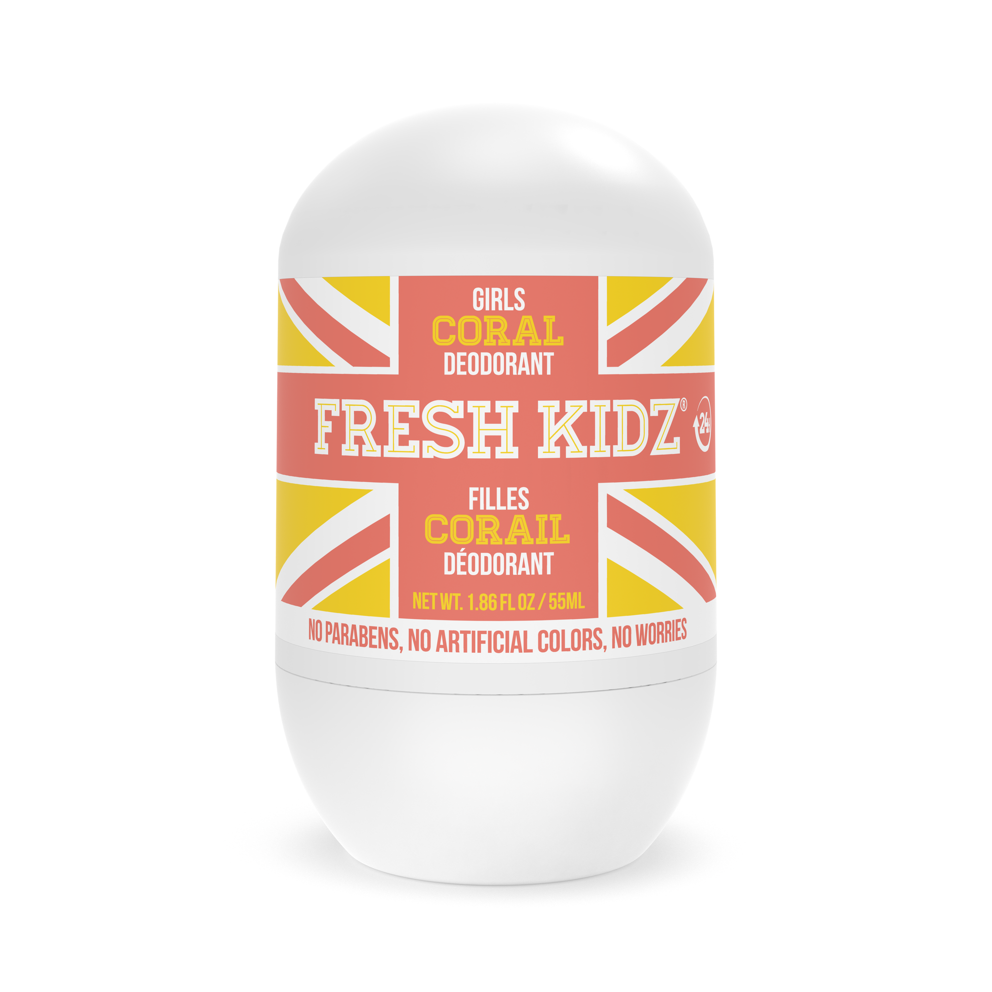 Fresh Kidz Girls Coral Roll-On Deodorant, 1.86 fl. oz.