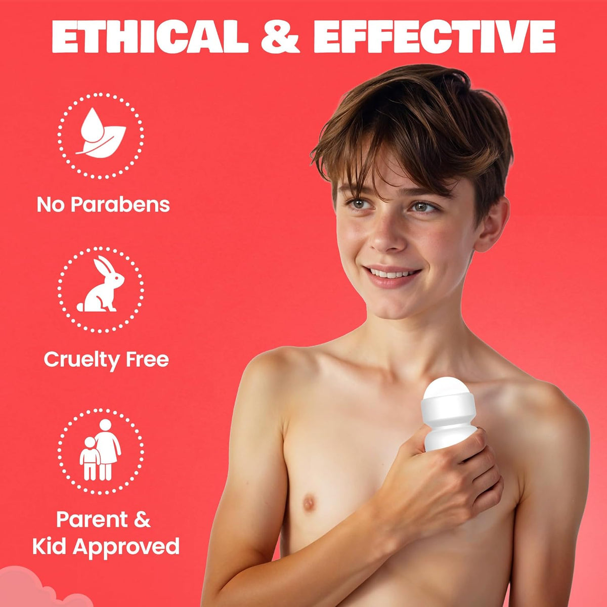 Fresh Kidz Boys Red Roll-On Deodorant, 1.86 fl. oz.