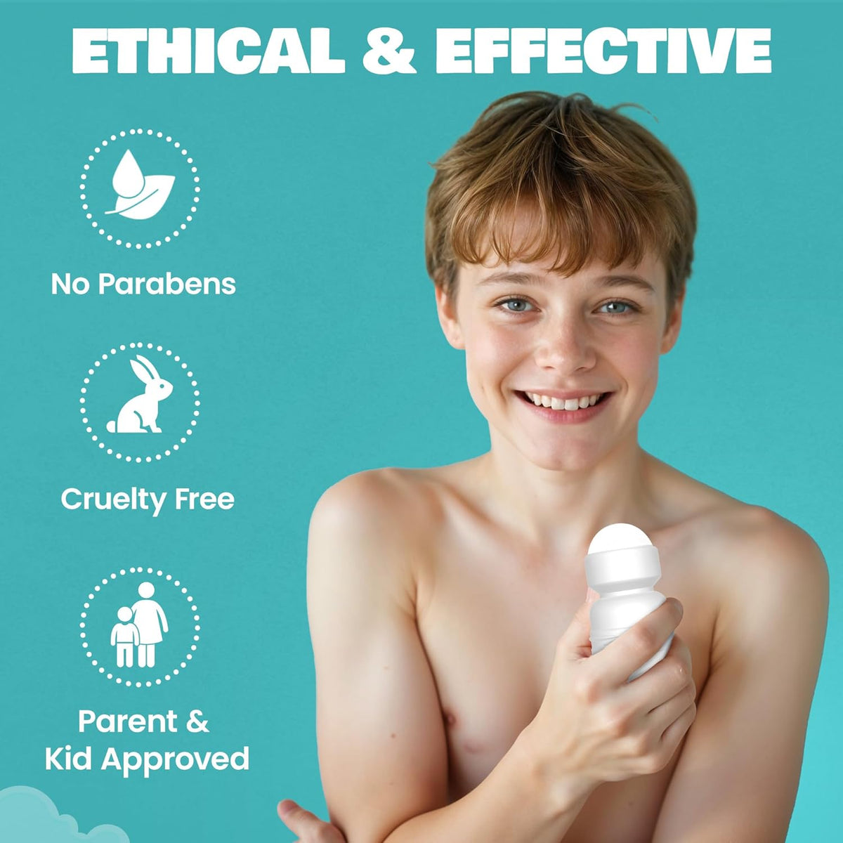 Fresh Kidz Green Fragrance-Free Roll-On Deodorant, 1.86 fl. oz.