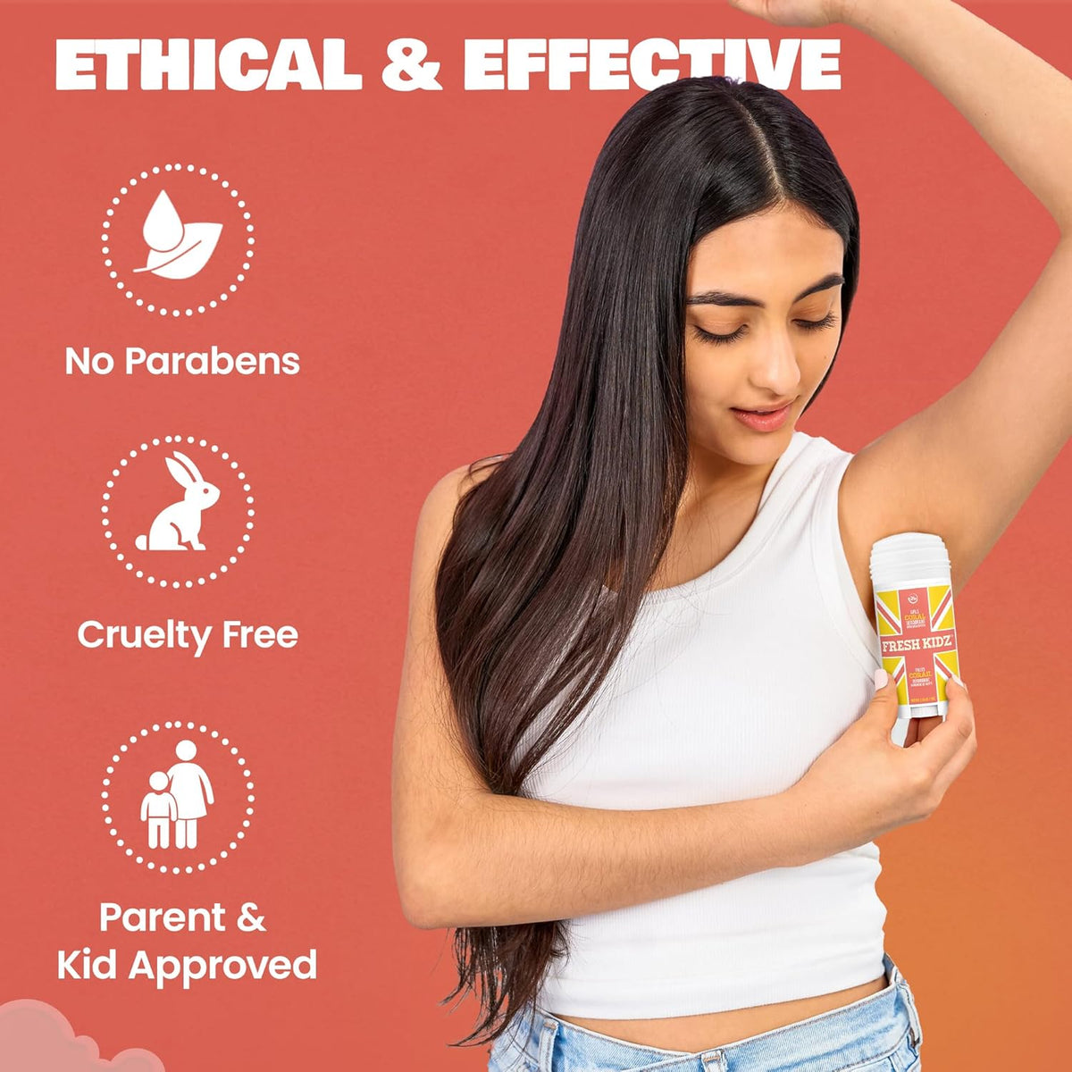 Fresh Kidz Girls Coral Stick Deodorant, 2.65 fl. oz.