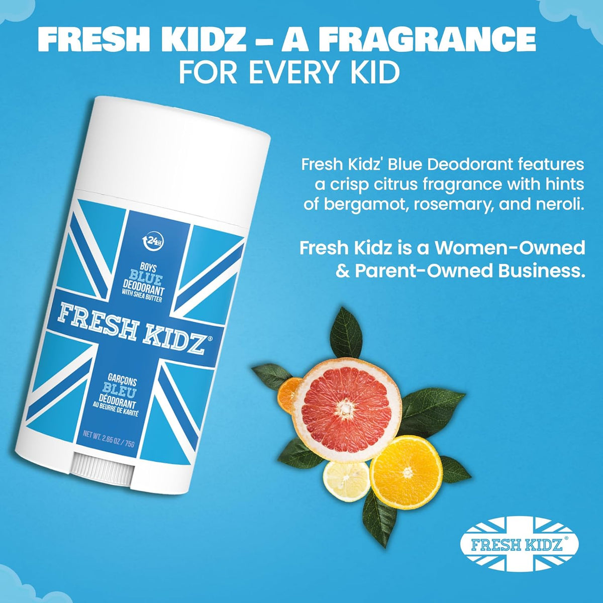 Fresh Kidz Boys Blue Stick Deodorant, 2.65 fl. oz.