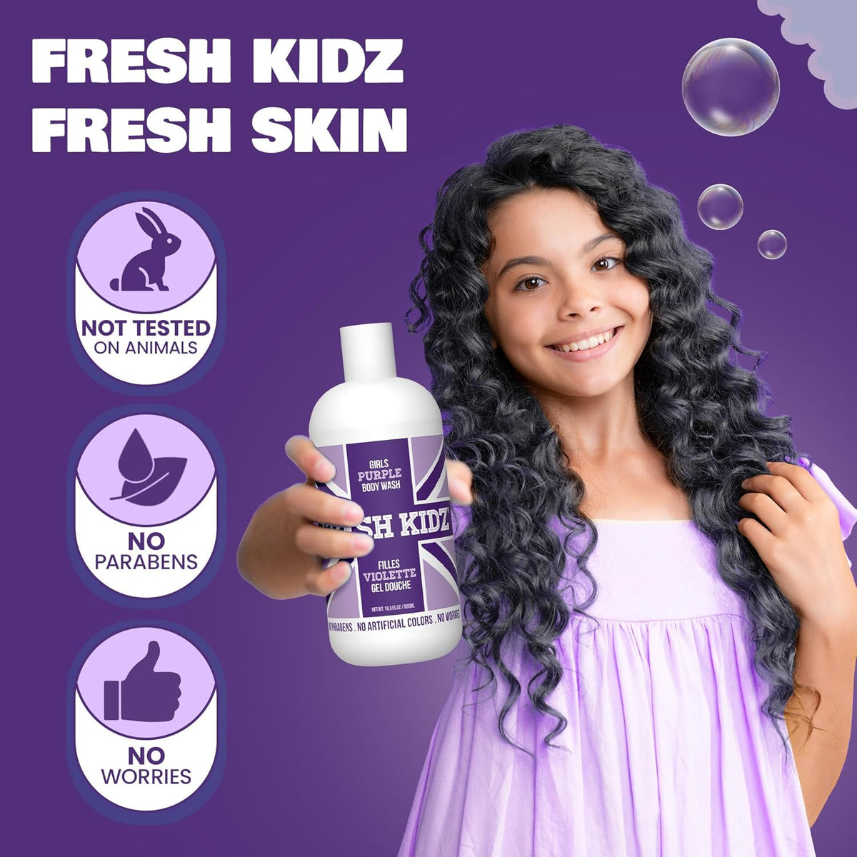 Fresh Kidz Girls Purple Body Wash, 16.9 Fl. oz.