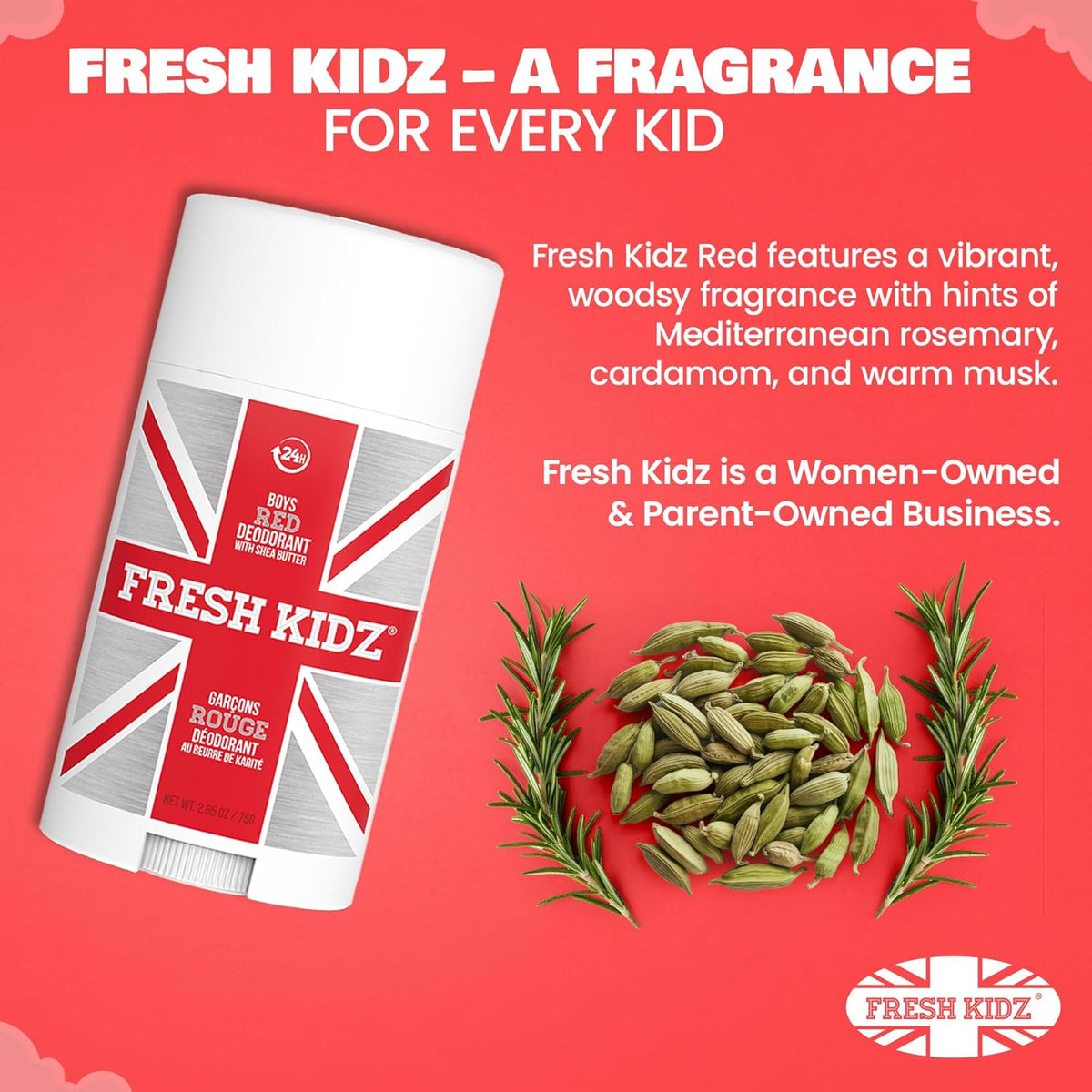 Fresh Kidz Boys Red Stick Deodorant, 2.65 fl. oz.