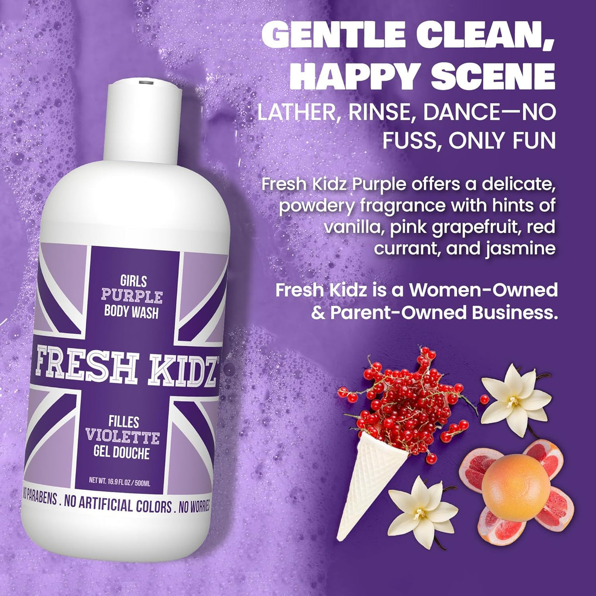 Fresh Kidz Girls Purple Body Wash, 16.9 Fl. oz.