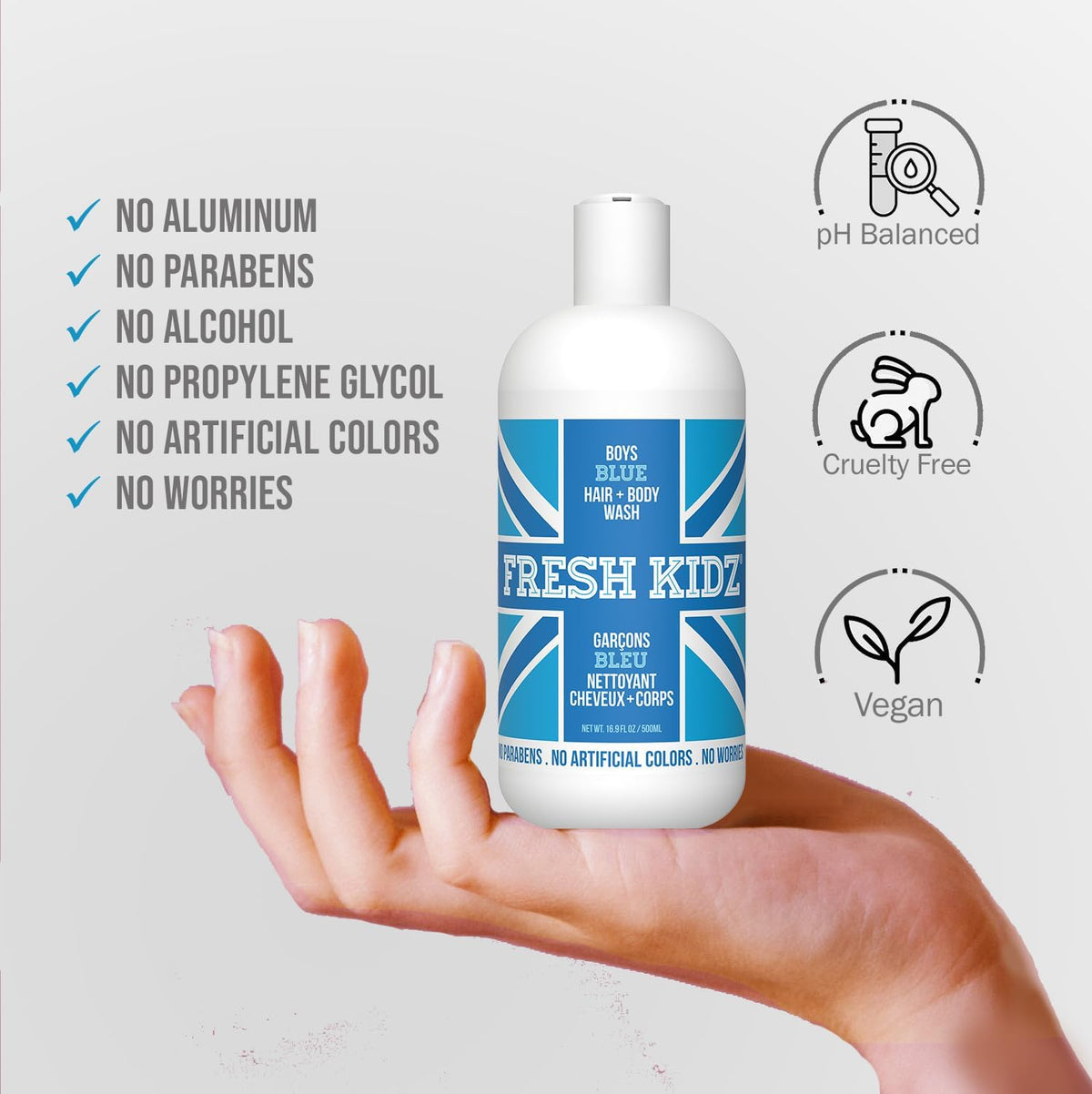 Fresh Kidz Boys Blue Bodywash + Shampoo, 16.9 fl. oz.