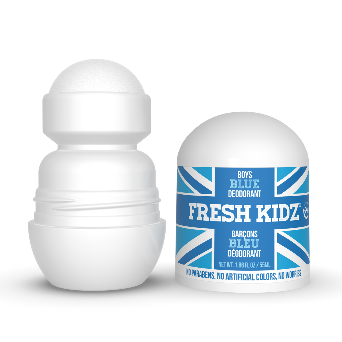 Fresh Kidz Boys Blue Body Wash + 2 Roll-On Deodorant Combo