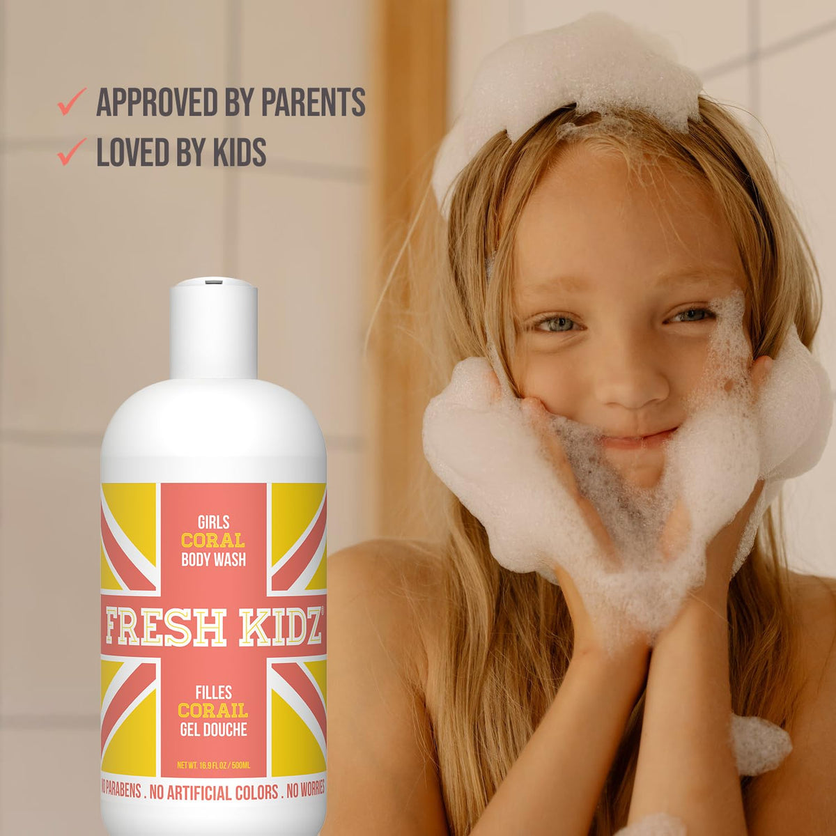Fresh Kidz Girls Coral Body Wash, 16.9 fl. oz.