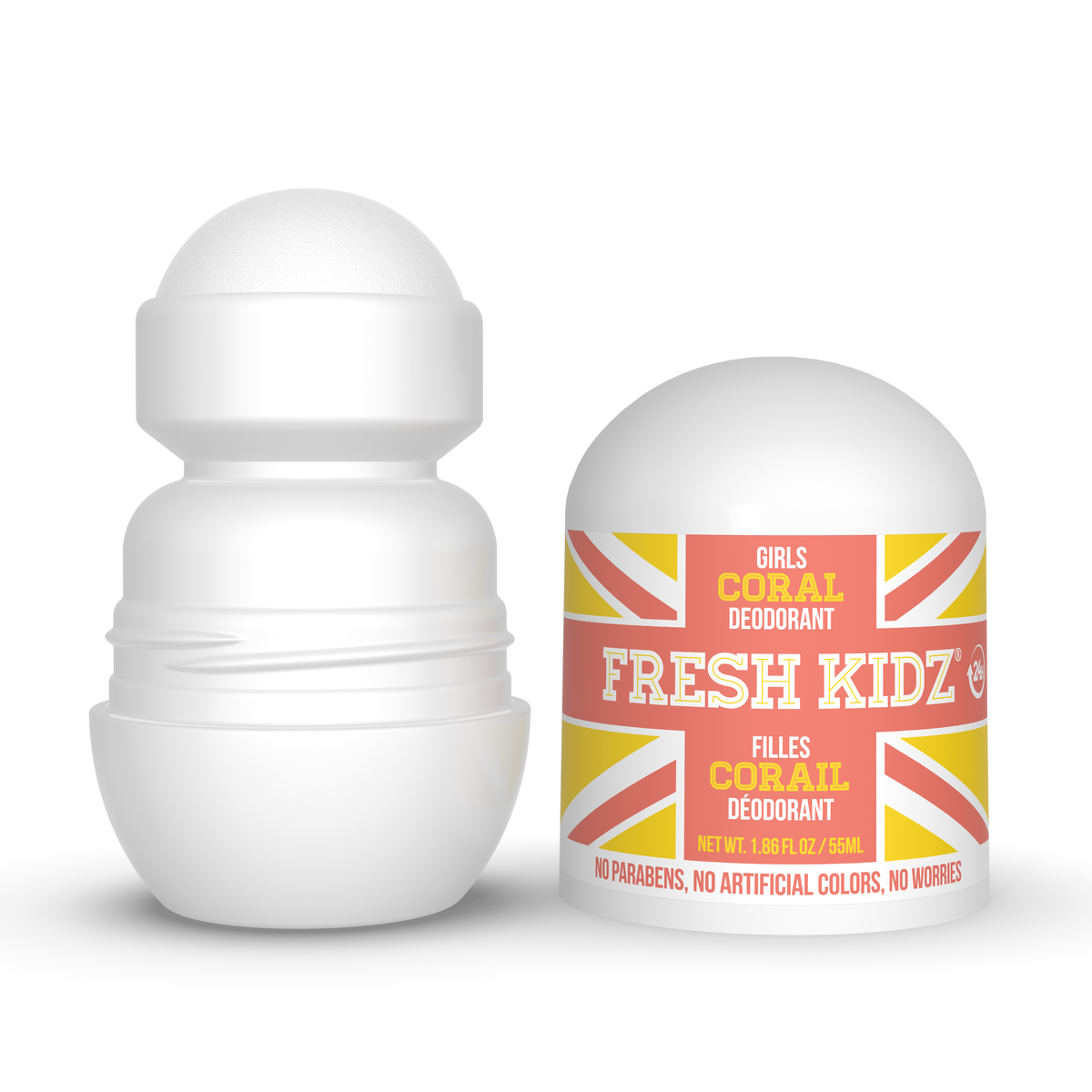 Fresh Kidz Girls Coral Roll-On Deodorant, 1.86 fl. oz.