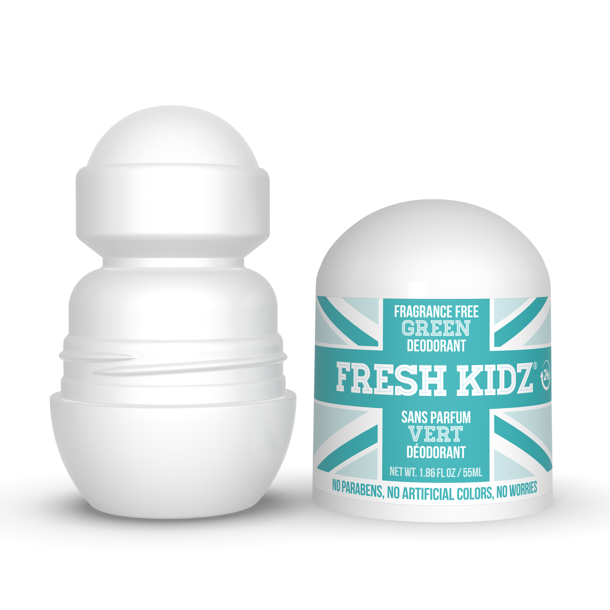 Fresh Kidz Green Fragrance-Free Roll-On Deodorant, 1.86 fl. oz.