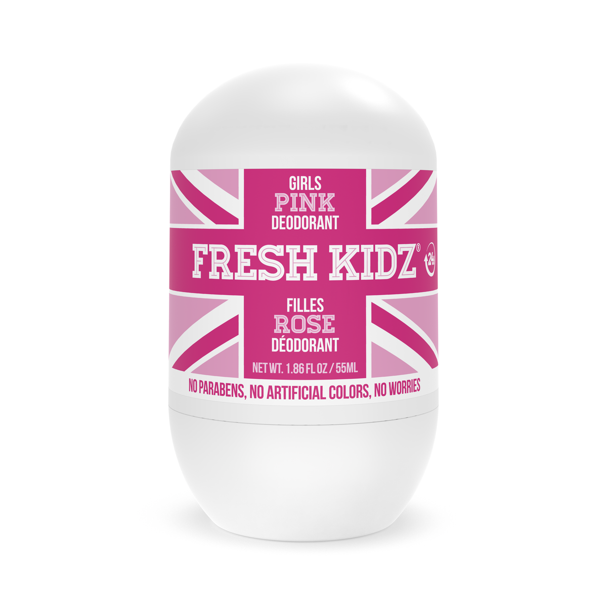 Fresh Kidz Girls Pink Body Wash + 2 Roll-On Deodorant Combo