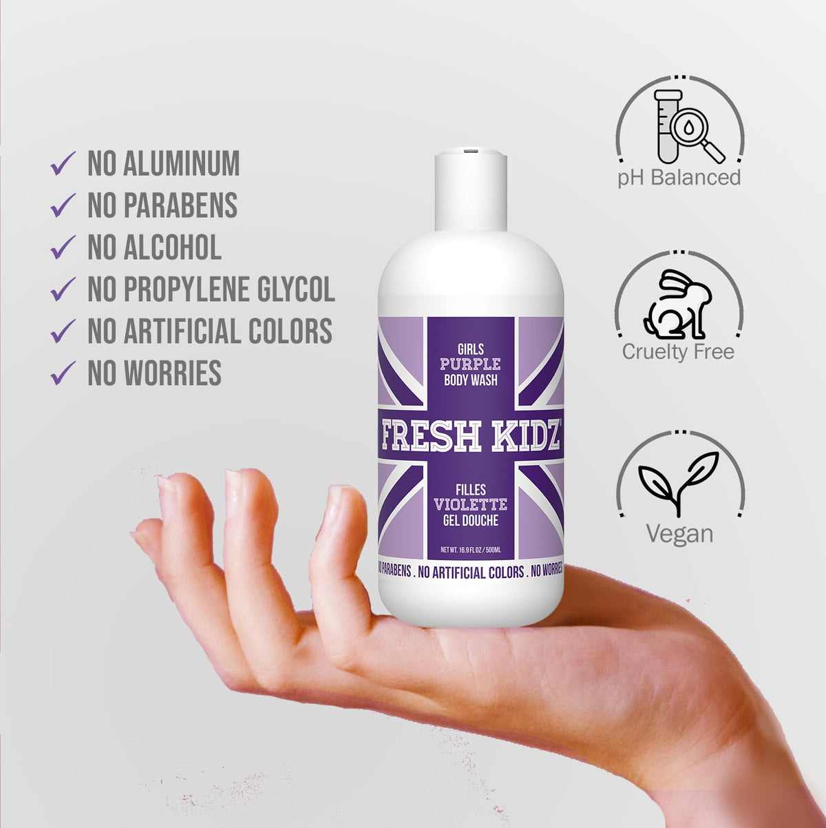 Fresh Kidz Girls Purple Body Wash, 16.9 Fl. oz.