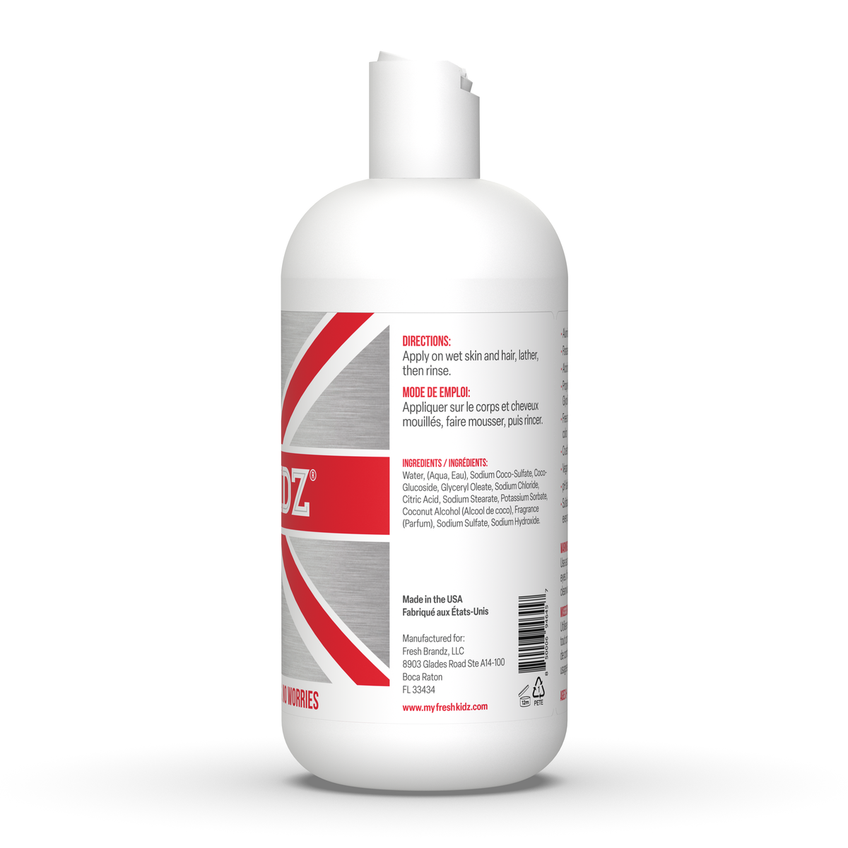 Fresh Kidz Boys Red Body Wash + Shampoo, 16.9 fl. oz.