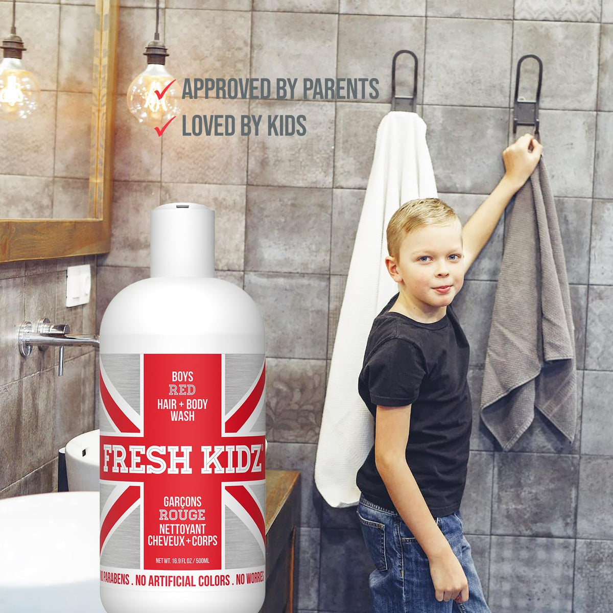 Fresh Kidz Boys Red Body Wash Shampoo 16.9 fl. oz