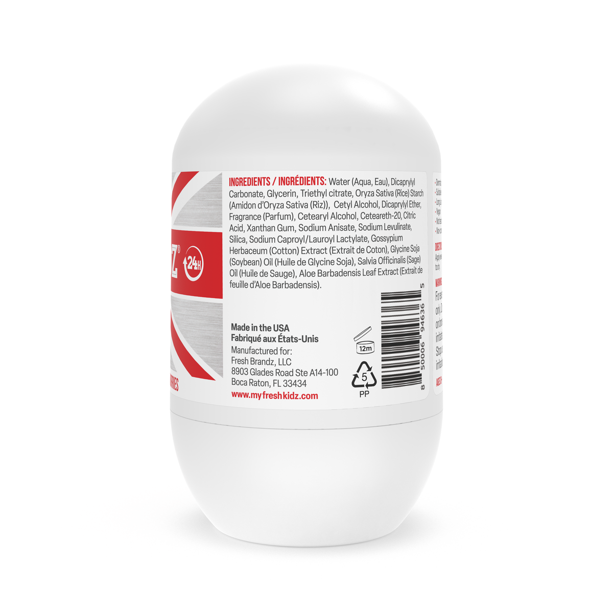 Fresh Kidz Boys Red Roll-On Deodorant, 1.86 fl. oz.