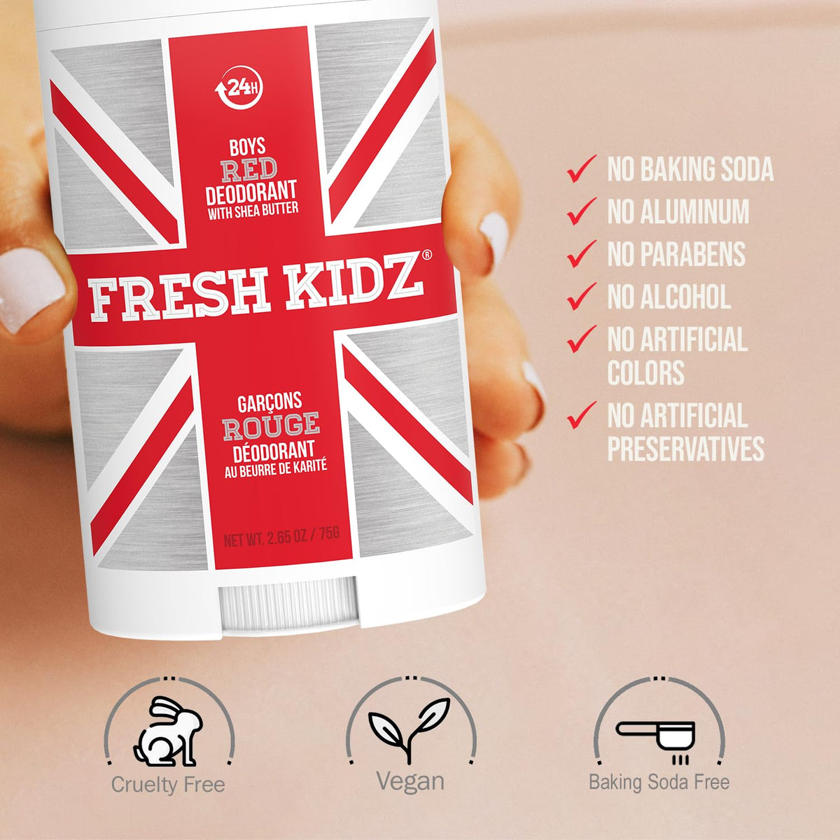 Fresh Kidz Boys Red Stick Deodorant, 2.65 fl. oz.