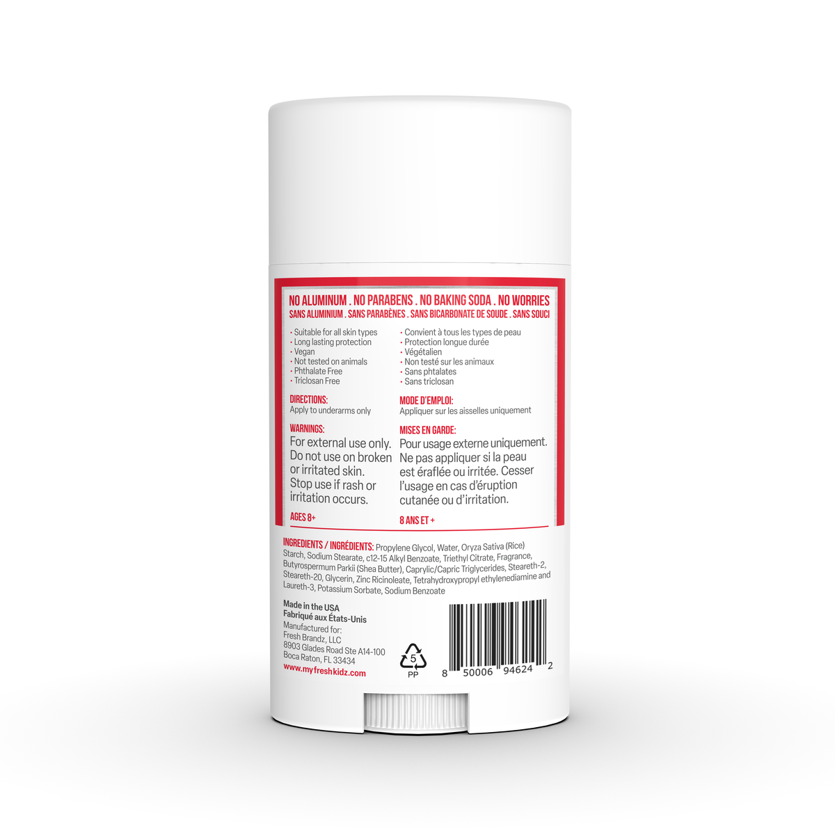 Fresh Kidz Boys Red Stick Deodorant, 2.65 fl. oz.