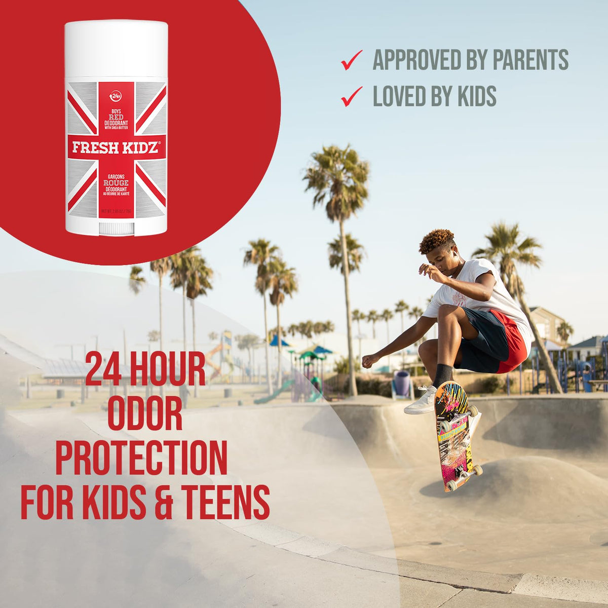 Fresh Kidz Boys Red Stick Deodorant, 2.65 fl. oz.